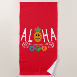 Aloha Ananas Ontwerp - Strandhanddoek Strandlaken