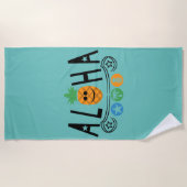 Aloha Ananas Ontwerp - Strandhanddoek Strandlaken (Voorkant)