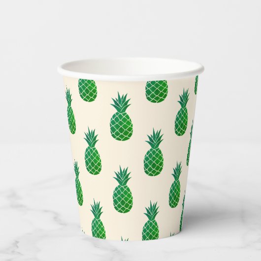 Aloha Ananas Papieren Bekers (Achterkant)