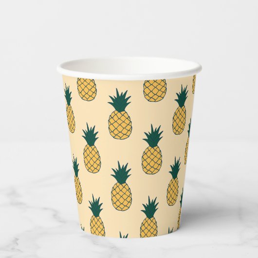 Aloha Ananas Papieren Bekers (Achterkant)