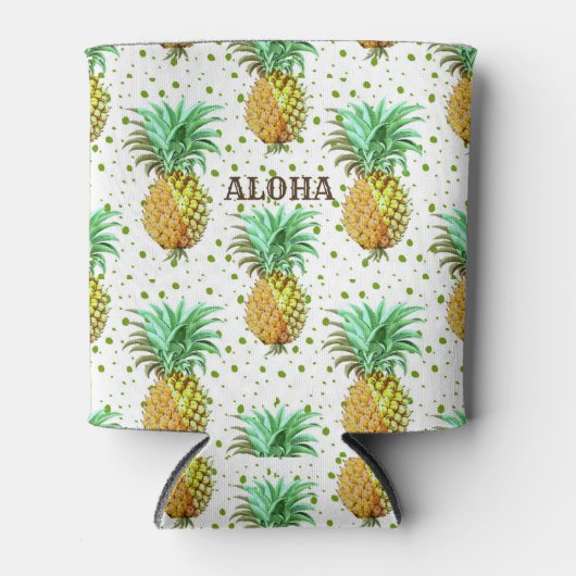 Aloha Ananas Patroon Blikjeskoeler (Voorkant)