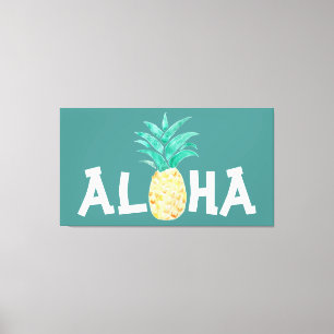 Aloha Ananas Schilderij Canvas