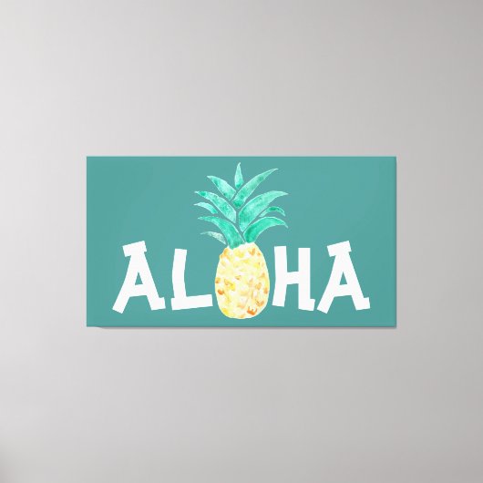 Aloha Ananas Schilderij Canvas (Voorkant)