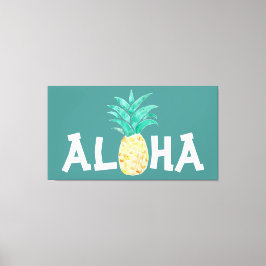 Aloha Ananas Schilderij Canvas Afdruk
