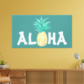 Aloha Ananas Schilderij Canvas Afdruk (Insitu (Woonkamer))
