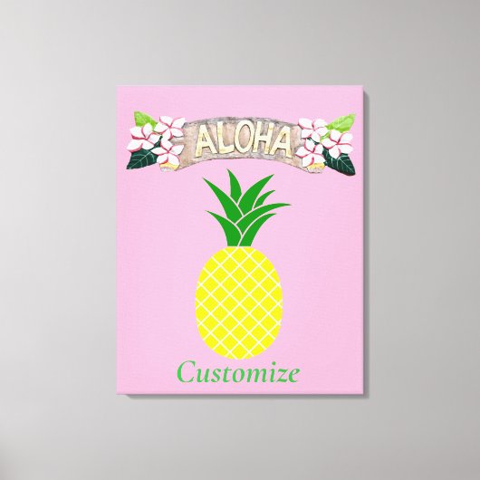 Aloha Ananas Thunder_Cove Canvas Afdruk (Voorkant)
