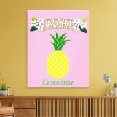 Aloha Ananas Thunder_Cove Canvas Afdruk (Insitu (Woonkamer))