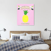 Aloha Ananas Thunder_Cove Canvas Afdruk (Insitu (Slaapkamer))