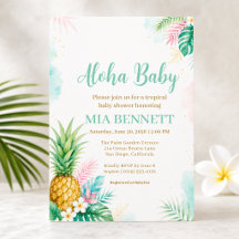 Aloha Ananas Tropische Baby Shower
