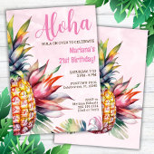 Aloha Ananas Verjaardagsfeest Uitnodiging
