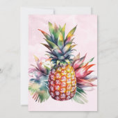 Aloha Ananas Verjaardagsfeest Uitnodiging (Achterkant)