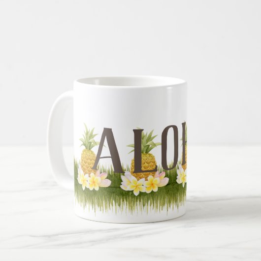Aloha-ananasegrens Koffiemok (Voorkant links)