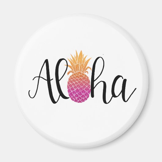 Aloha ananasmagneet magneet (Voorkant)