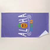 Aloha-ananassieontwerp — Beach Towel Strandlaken (Voorkant)