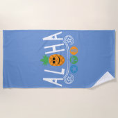 Aloha-ananassieontwerp — Beach Towel Strandlaken (Voorkant)