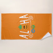 Aloha-ananassieontwerp — Beach Towel Strandlaken (Voorkant)