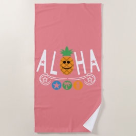 Aloha-ananassieontwerp — Beach Towel Strandlaken