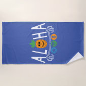 Aloha-ananassieontwerp — Beach Towel Strandlaken (Voorkant)