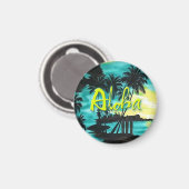 Aloha Aqua Sunset Magnet (Voorkant / Achterkant)
