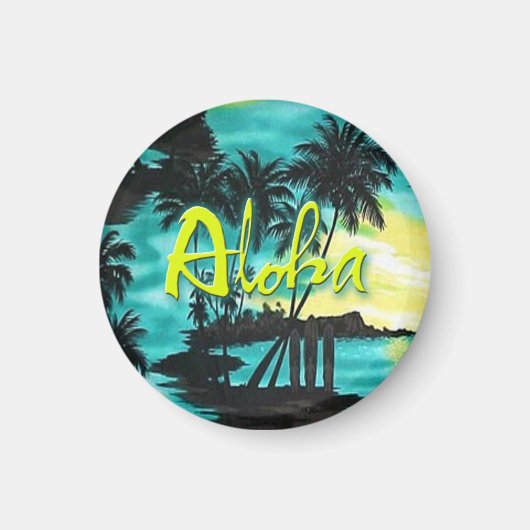 Aloha Aqua Sunset Magnet (Voorkant)