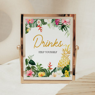 Aloha Baby Ananas Baby Shower Dranken Bord Poster