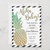 Aloha Baby! ananas Baby shower uitnodiging (Voorkant)