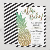 Aloha Baby! ananas Baby shower uitnodiging (Voorkant / Achterkant)