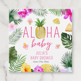 Aloha Baby Ananas & Pacifiers Baby shower Luau Bedankjes Labels