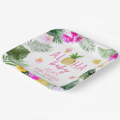 Aloha Baby Ananas & Pacifiers Baby shower Luau Papieren Bordje (Gebogen)