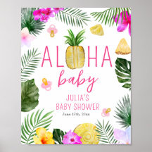 Aloha Baby Ananas & Pacifiers Baby shower Luau