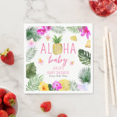 Aloha Baby Ananas & Pacifiers Baby shower Luau Servet (Insitu)
