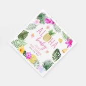 Aloha Baby Ananas & Pacifiers Baby shower Luau Servet (Hoek)