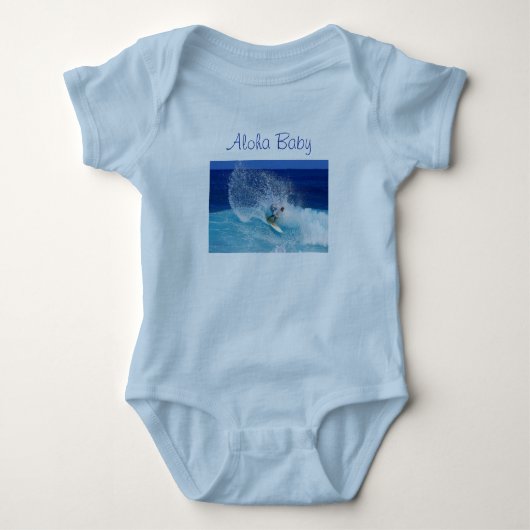 Aloha baby blauw lichaamspak romper (Voorkant)