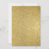 Aloha Baby Gold Tropical Baby shower Invitation Kaart (Achterkant)