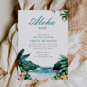 Aloha Baby Hawaiian Baby shower Kaart