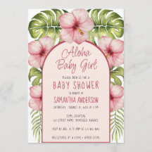Aloha Baby Meisje Tropische Shower Bloemenschilder