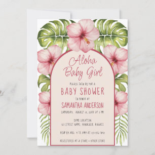 Aloha Baby Meisje Tropische Shower Bloemrijke Wate Kaart