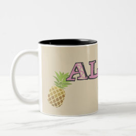 Aloha-Baby met ananas Tweekleurige Koffiemok