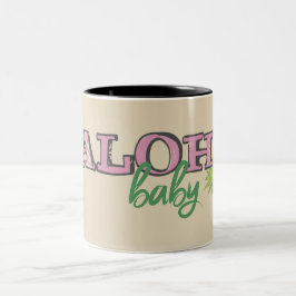 Aloha-Baby met ananas Tweekleurige Koffiemok