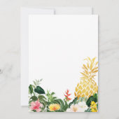 Aloha Baby Pineapple Baby Shower Kaart (Achterkant)