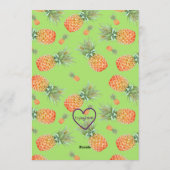 Aloha Baby, Pineapples & Pacifiers Baby Shower Kaart (Achterkant)