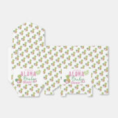 Aloha Baby Roze & Groen Tropisch Meisje Baby showe Bedankdoosjes (Uitgevouwen)