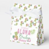Aloha Baby Roze & Groen Tropisch Meisje Baby showe Bedankdoosjes (Voorkant Zijde)