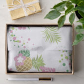 Aloha Baby Roze & Groene Ananas Baby shower Tissuepapier