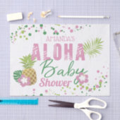 Aloha Baby Roze & Groene Ananas Baby shower Tissuepapier