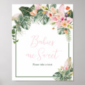 Aloha Baby shower Baby's zijn zoet Poster (Voorkant)