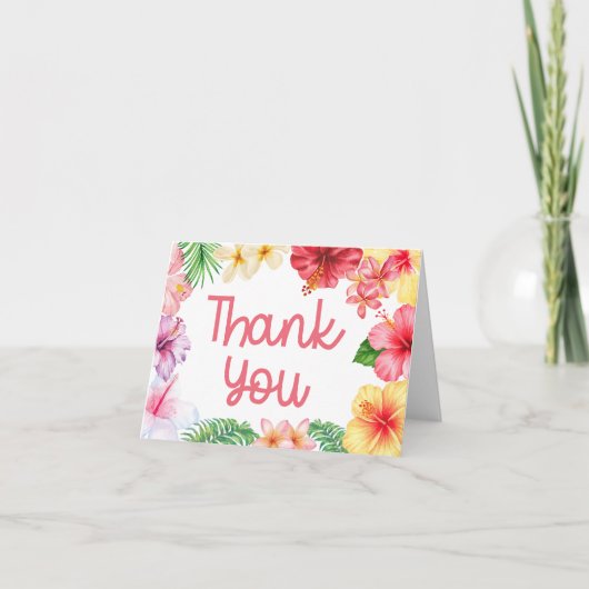 Aloha Baby Shower Bedankkaart (Voorkant)