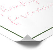 Aloha Baby shower Bedankt voor je komst Poster (Hoek)