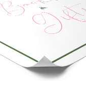 Aloha Baby shower boeken en geschenken Poster (Hoek)