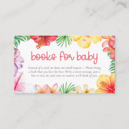 Aloha Baby Shower Boeken voor Baby Informatiekaartje